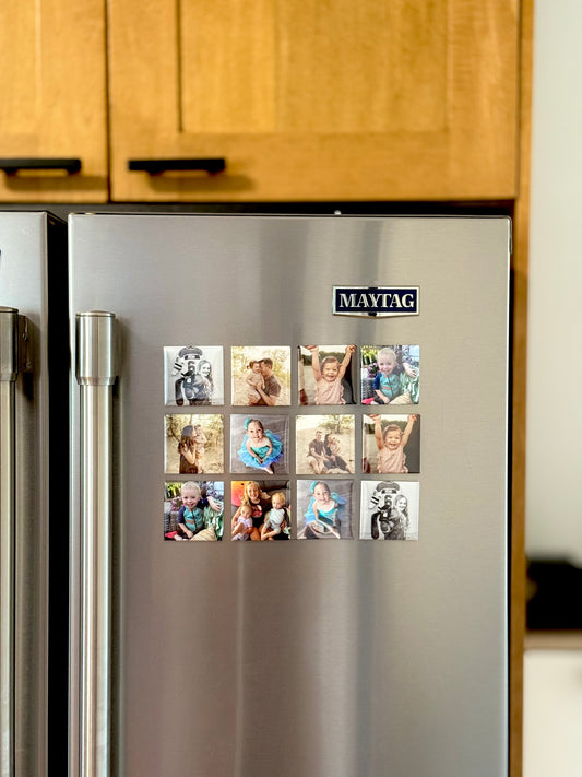 Custom 2×2" Photo Magnet Set – Personalized Fridge Magnets
