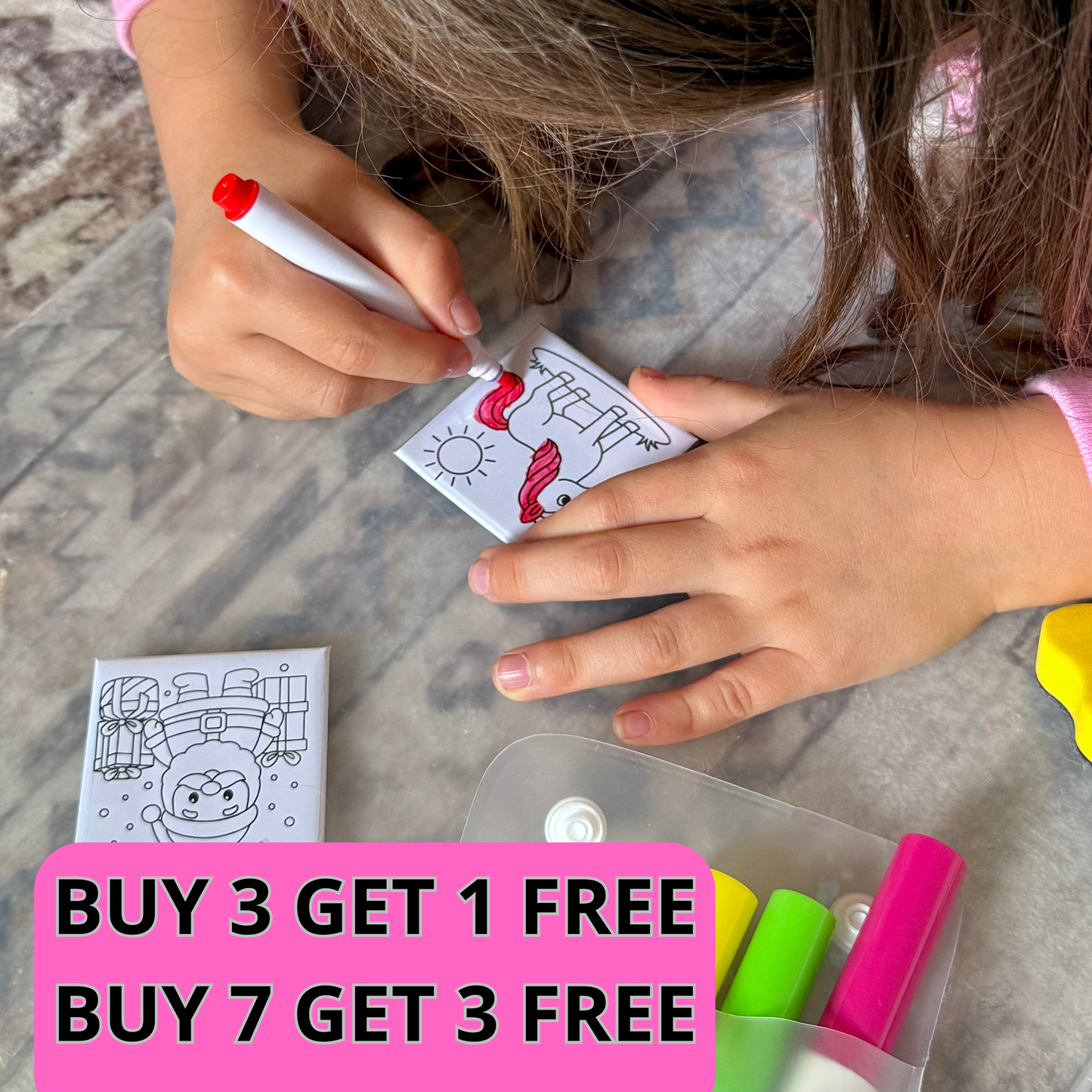 Animal Collection - Reusable Colouring Magnets 2X2"