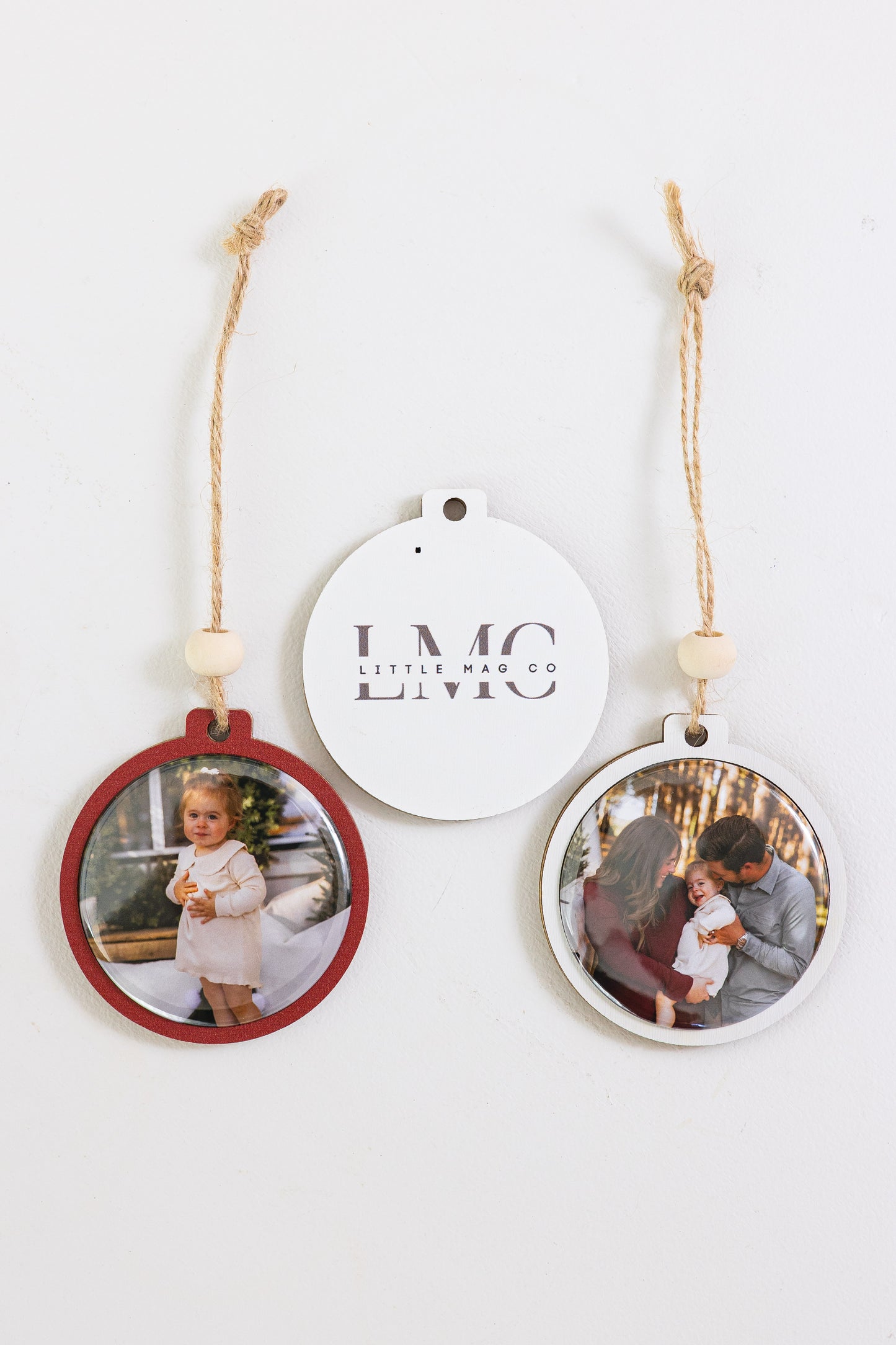 3 Custom Ornaments – Interchangeable Christmas Ornament Gift Set