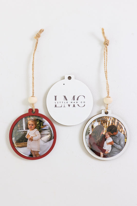 3 Custom Ornaments – Interchangeable Christmas Ornament Gift Set