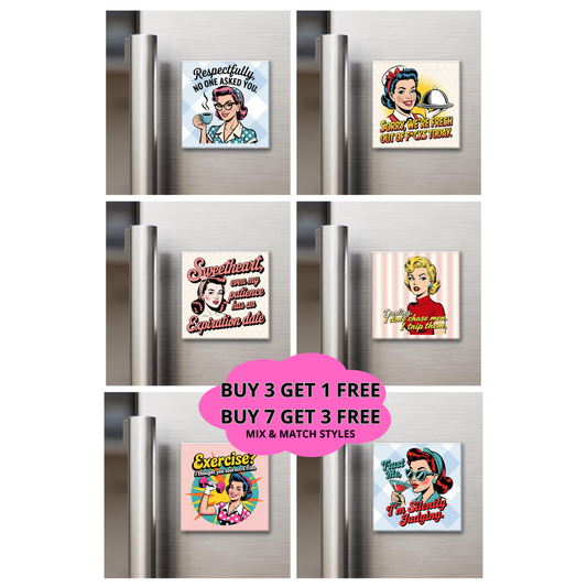 Retro Housewife 2x2" Magnets
