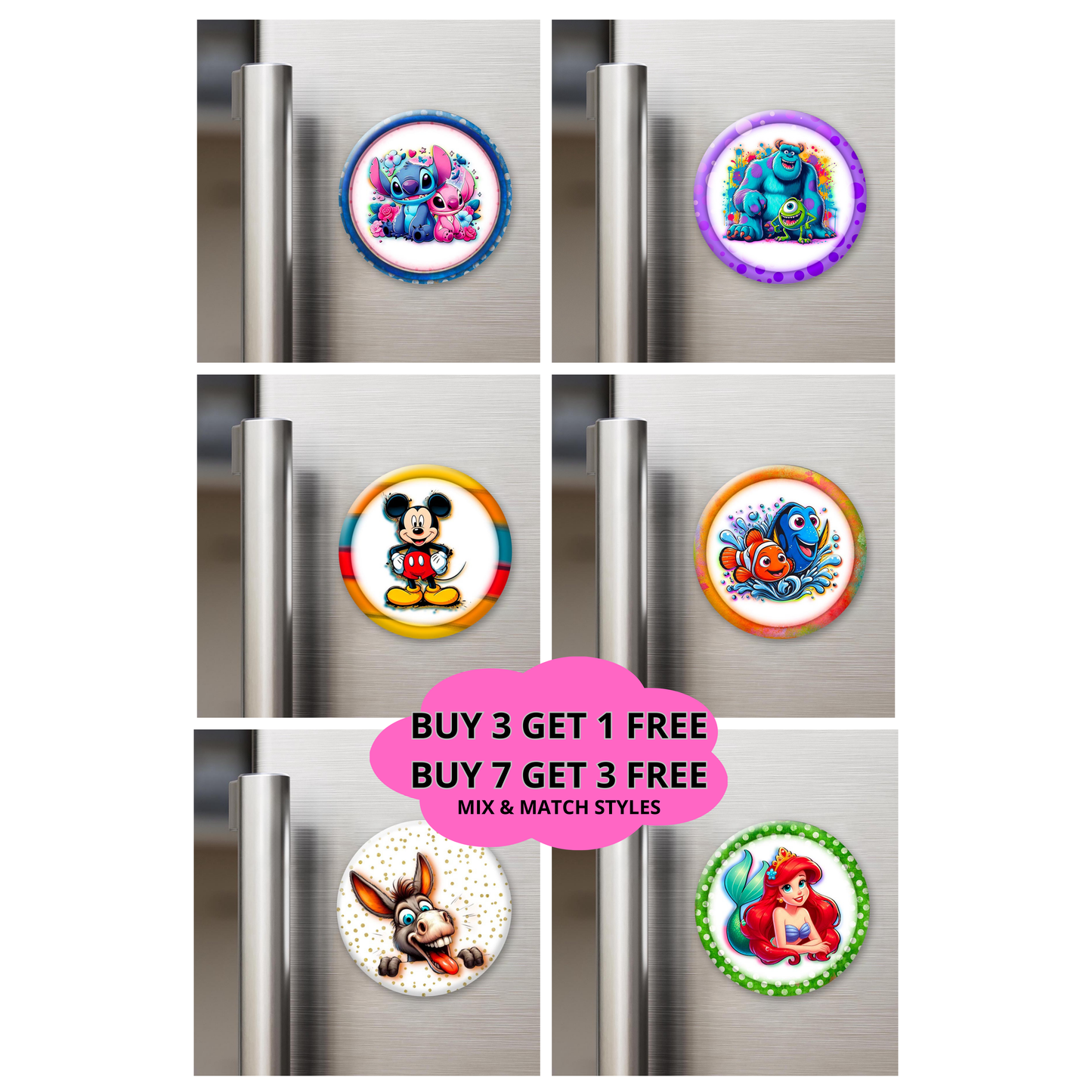 Round Disney 2.25" Magnets