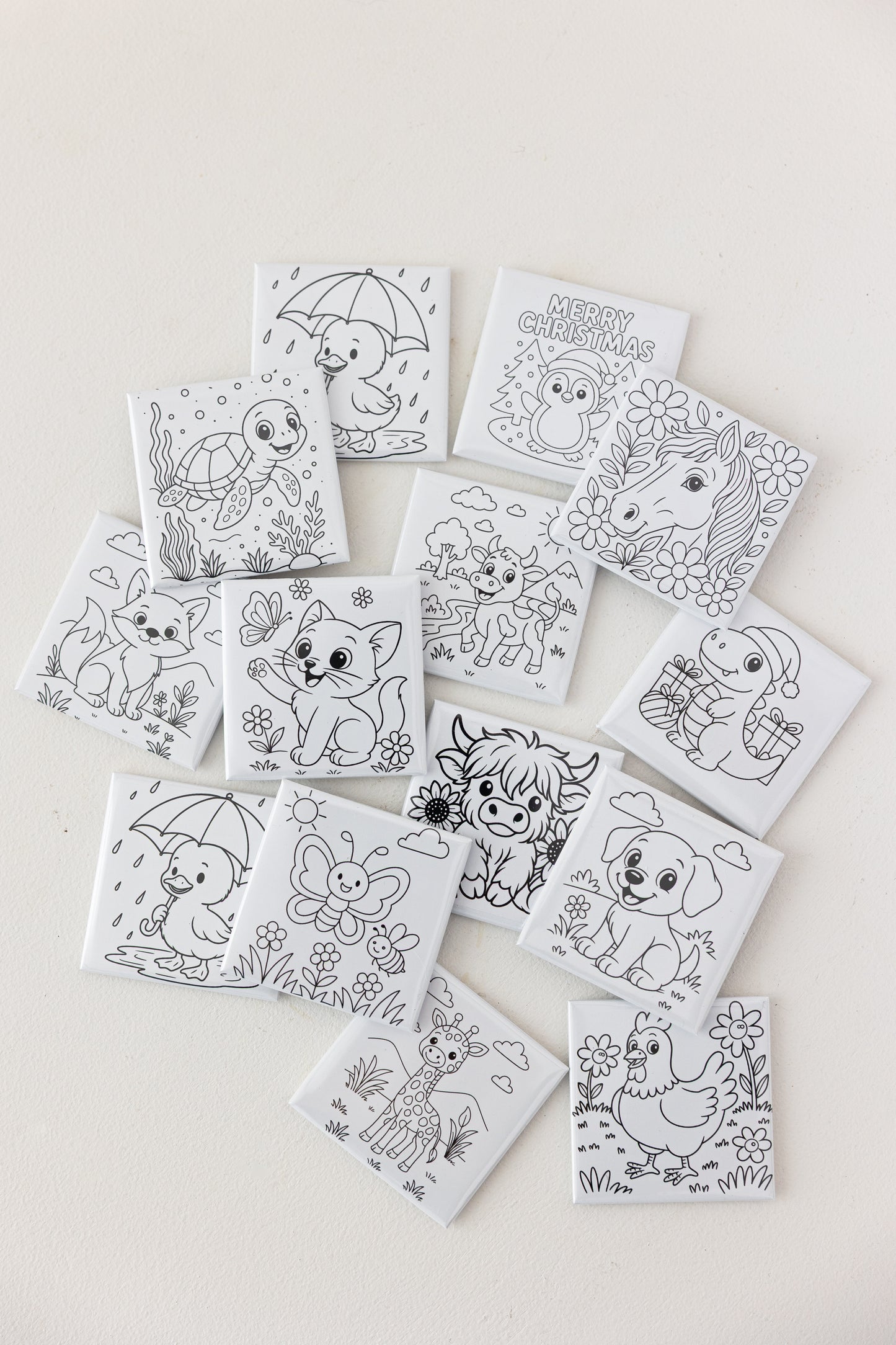 Animal Collection - Reusable Colouring Magnets 2X2"