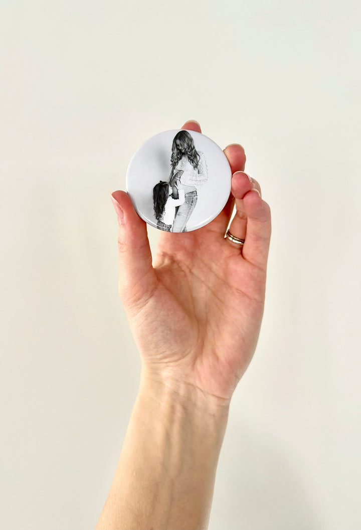 1 Custom 2.25″ Round Photo Magnet – Personalized Photo Keepsake