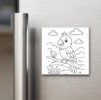 Animal Collection - Reusable Colouring Magnets 2X2"