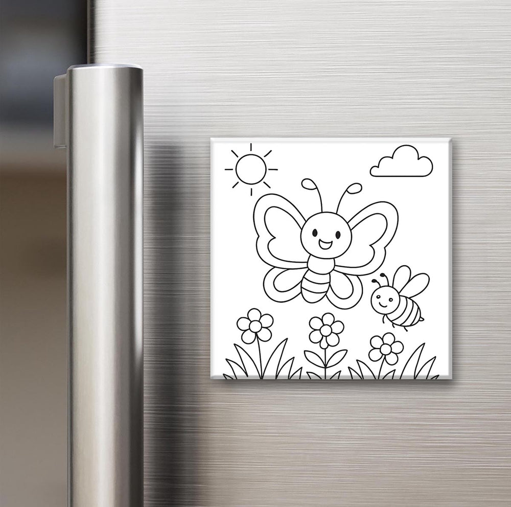 Animal Collection - Reusable Colouring Magnets 2X2"