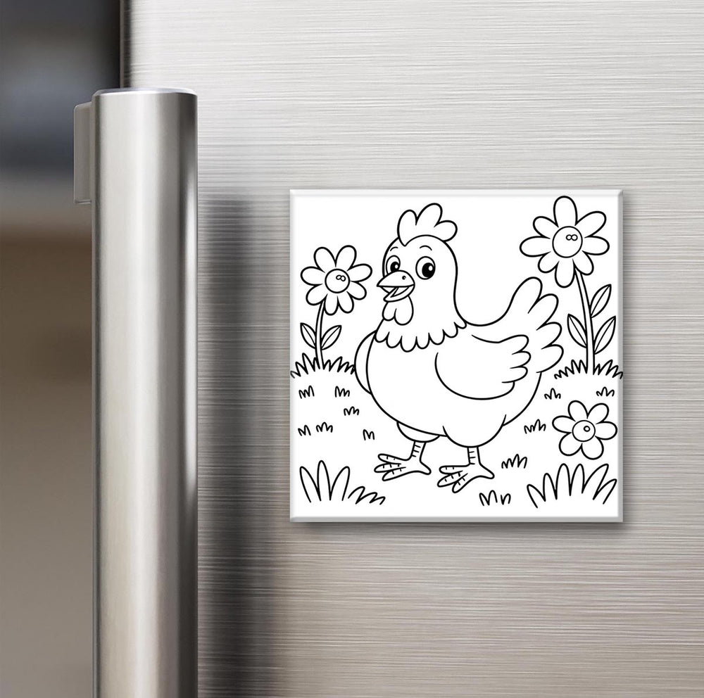 Animal Collection - Reusable Colouring Magnets 2X2"