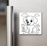 Animal Collection - Reusable Colouring Magnets 2X2"