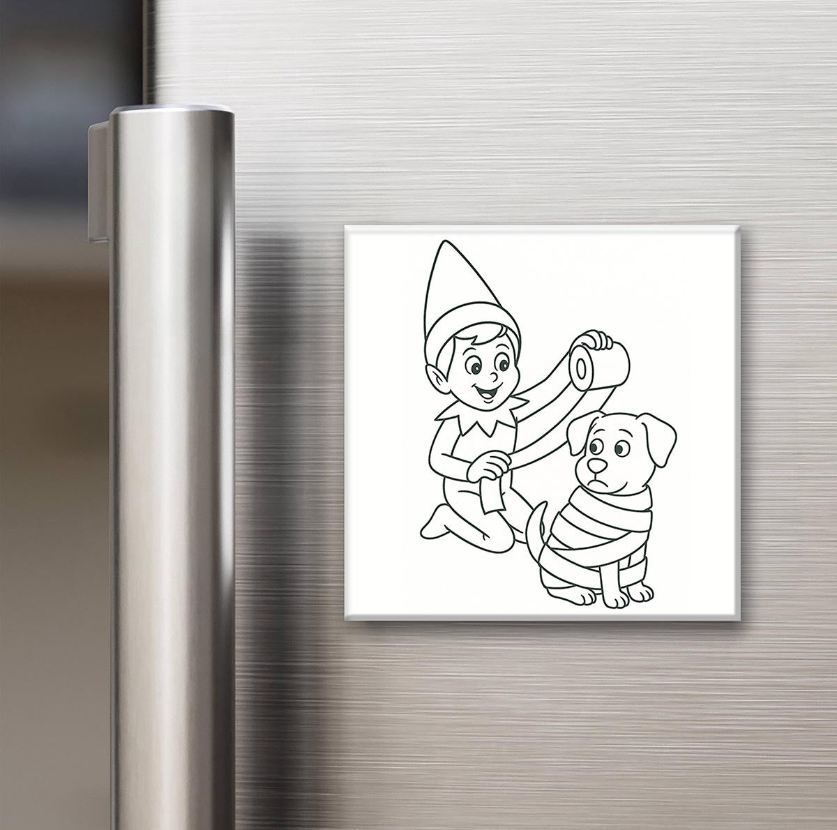 Elf on the Shelf - Reusable Colouring Magnets 2X2"