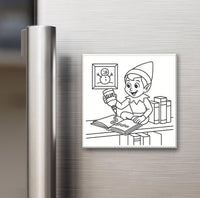 Elf on the Shelf - Reusable Colouring Magnets 2X2"