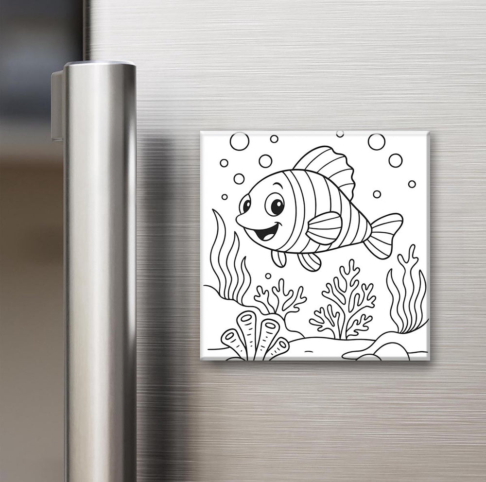 Animal Collection - Reusable Colouring Magnets 2X2"