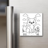 Animal Collection - Reusable Colouring Magnets 2X2"