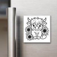 Animal Collection - Reusable Colouring Magnets 2X2"