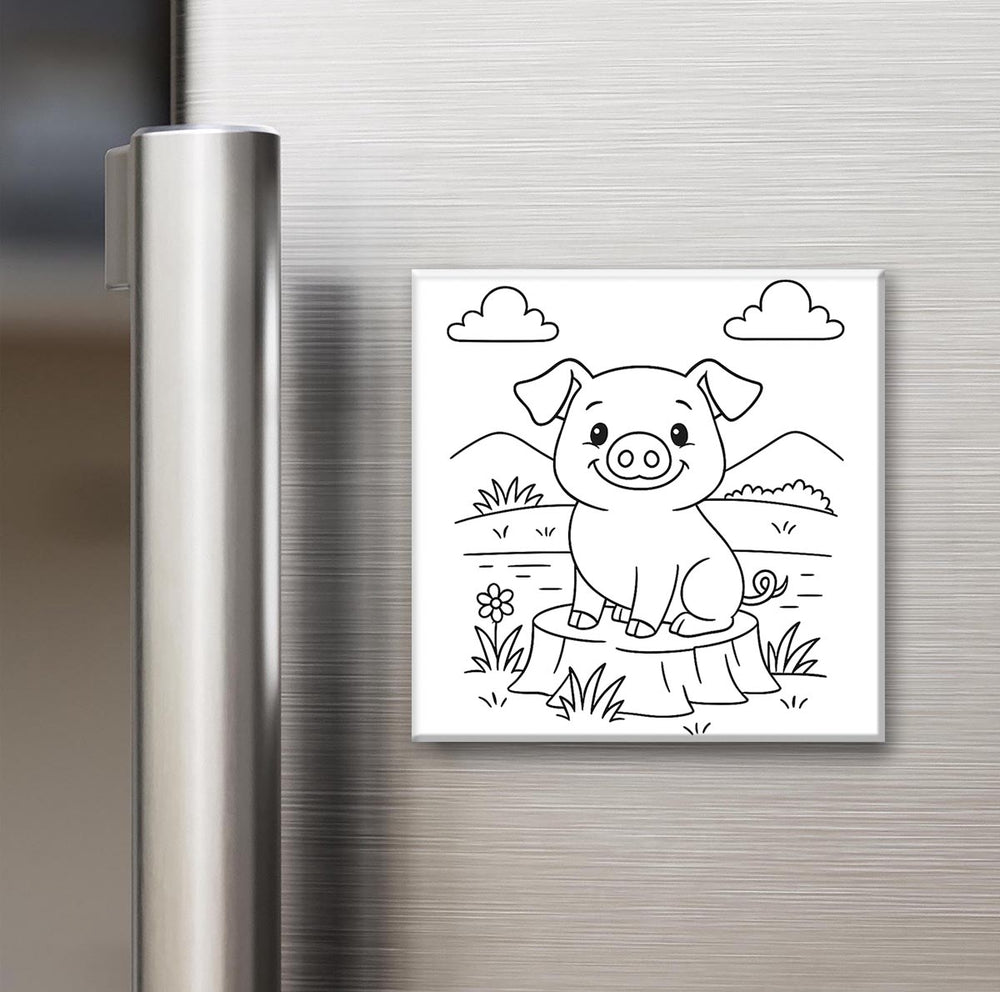 Animal Collection - Reusable Colouring Magnets 2X2"