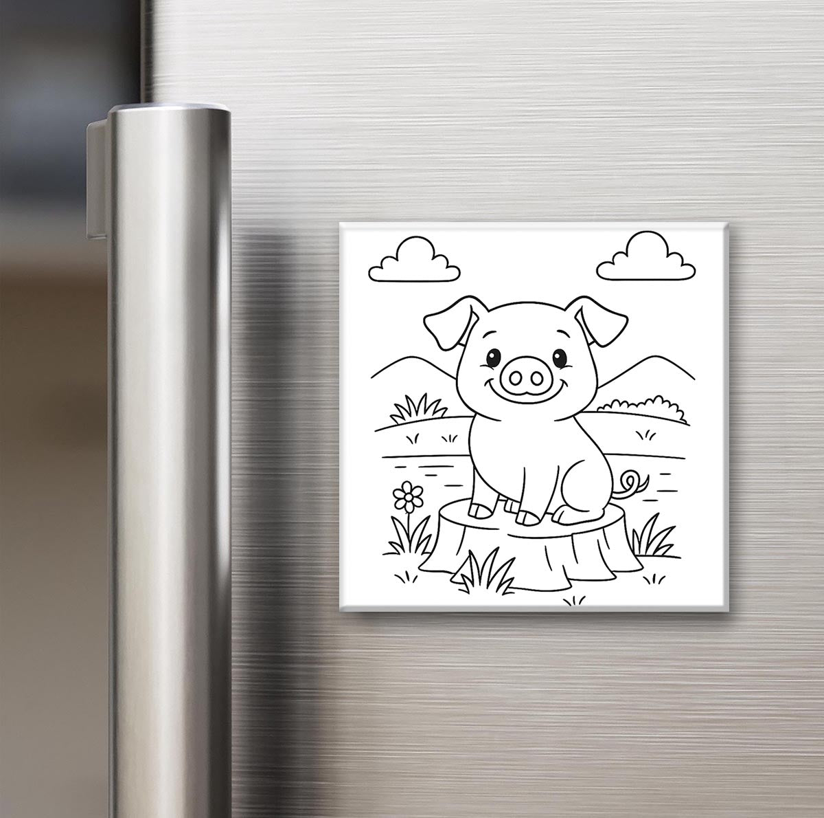 Animal Collection - Reusable Colouring Magnets 2X2"