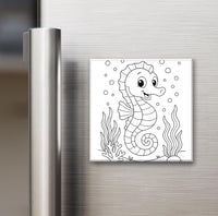 Animal Collection - Reusable Colouring Magnets 2X2"