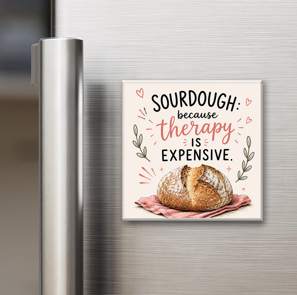 Funny Sourdough Magnets | 2x2" Fridge Magnets for Bread Lovers