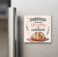 Funny Sourdough Magnets | 2x2" Fridge Magnets for Bread Lovers
