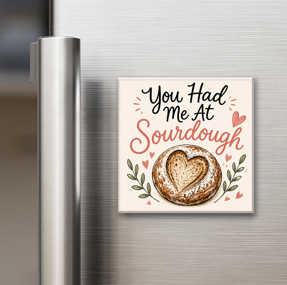 Funny Sourdough Magnets | 2x2" Fridge Magnets for Bread Lovers